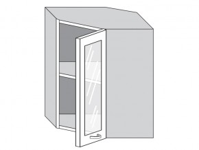 1.60.3у Шкаф настенный (h=720) угловой на 600мм со стекл. дверцей в Уйском - ujskoe.magazinmebel.ru | фото