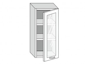 19.40.3 Шкаф настенный (h=913) на 400мм с 1-ой стекл. дверцей в Уйском - ujskoe.magazinmebel.ru | фото