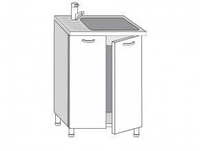 2.60.2мн Шкаф-стол на 600мм под накладную мойку с 2-мя дверцами в Уйском - ujskoe.magazinmebel.ru | фото