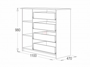 Комод 9 фант венге-млечный дуб в Уйском - ujskoe.magazinmebel.ru | фото - изображение 2