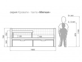 Кровать-тахта мягкая Svogen с ящиками и бортиком бежево-белый в Уйском - ujskoe.magazinmebel.ru | фото - изображение 2