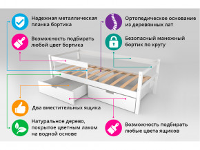 Кровать-тахта Svogen с ящиками и бортиком бежевый в Уйском - ujskoe.magazinmebel.ru | фото - изображение 4