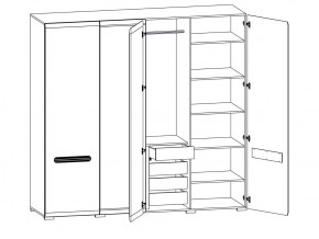 Шкаф 205-SZF2D2L/21/22 Ацтека белый в Уйском - ujskoe.magazinmebel.ru | фото - изображение 2